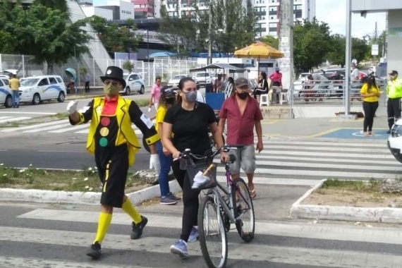 Ação de empoderamento do pedestre é um dos destaques no Maio Amarelo