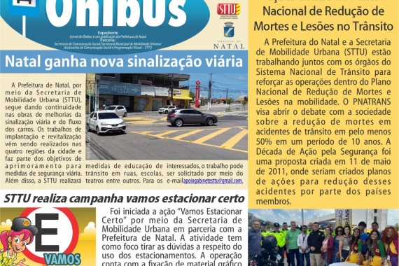 Jornal do Ônibus destaca nova sinalização viária da cidade